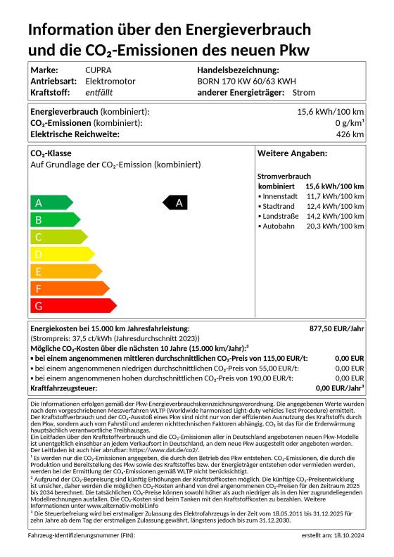 Cupra Born   Label